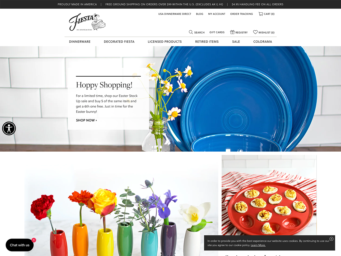 Image: Fiesta Factory Direct is a Shopify store that I help manage as part of my primary employment at The Fiesta Tableware Company in Newell West Virginia! 