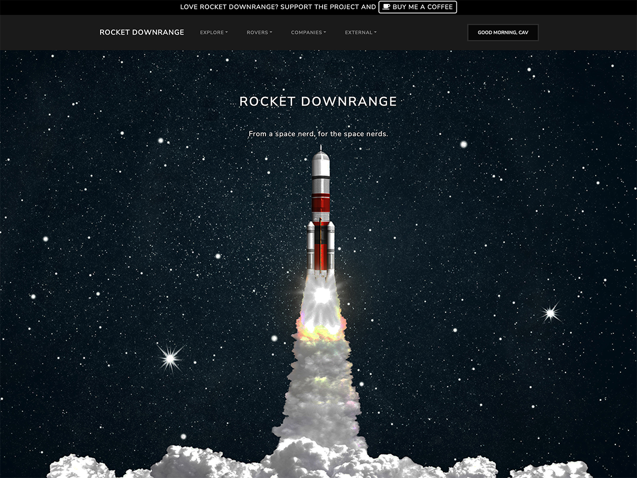 Image: When is the next space launch? A site I made using static Vue, API's and Netlify.  Still under development. 